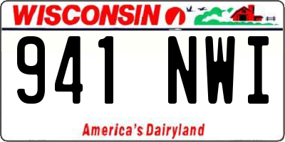 WI license plate 941NWI