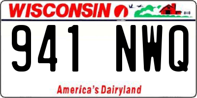 WI license plate 941NWQ