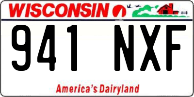 WI license plate 941NXF