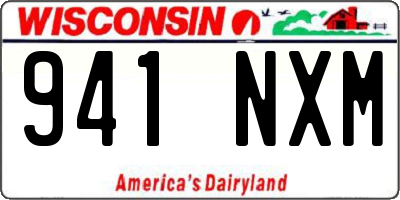 WI license plate 941NXM