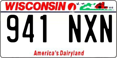 WI license plate 941NXN
