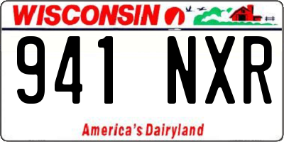 WI license plate 941NXR