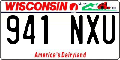 WI license plate 941NXU
