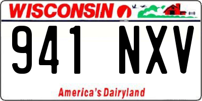 WI license plate 941NXV