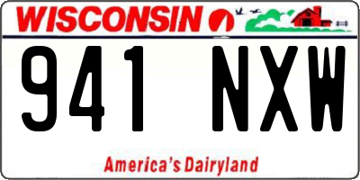 WI license plate 941NXW