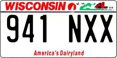 WI license plate 941NXX