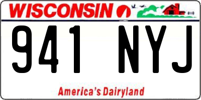WI license plate 941NYJ