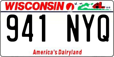 WI license plate 941NYQ
