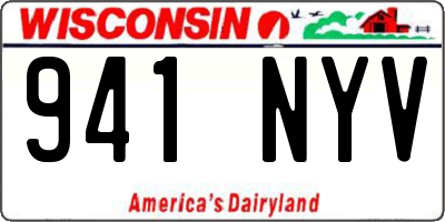 WI license plate 941NYV