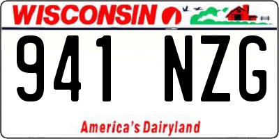 WI license plate 941NZG