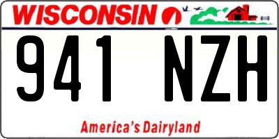 WI license plate 941NZH