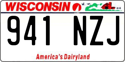WI license plate 941NZJ