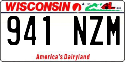 WI license plate 941NZM