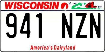 WI license plate 941NZN