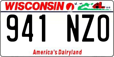 WI license plate 941NZO