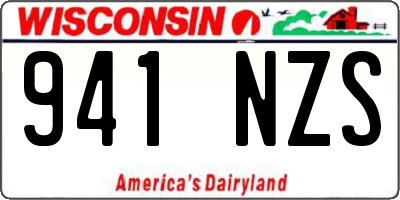 WI license plate 941NZS