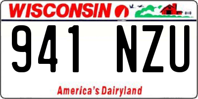 WI license plate 941NZU