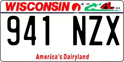 WI license plate 941NZX