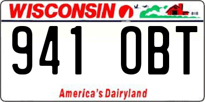 WI license plate 941OBT
