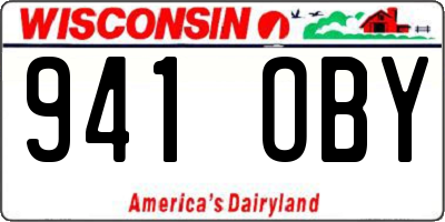 WI license plate 941OBY