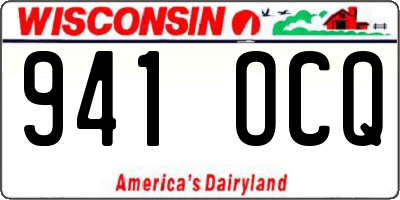 WI license plate 941OCQ