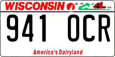 WI license plate 941OCR