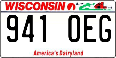 WI license plate 941OEG