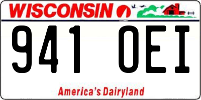 WI license plate 941OEI