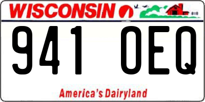 WI license plate 941OEQ
