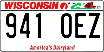 WI license plate 941OEZ