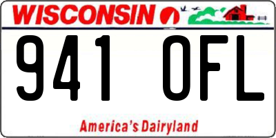 WI license plate 941OFL