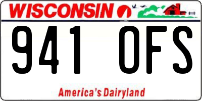 WI license plate 941OFS