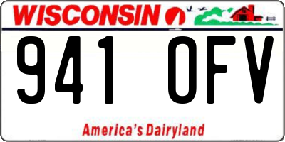 WI license plate 941OFV