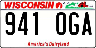 WI license plate 941OGA