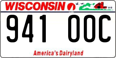 WI license plate 941OOC