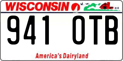 WI license plate 941OTB