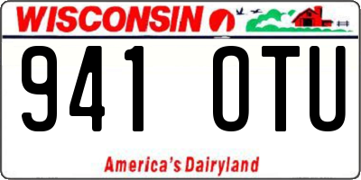 WI license plate 941OTU
