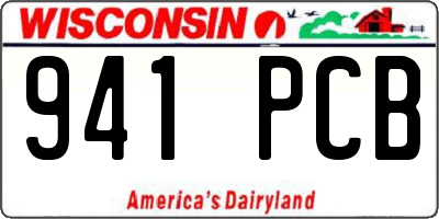 WI license plate 941PCB
