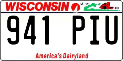 WI license plate 941PIU