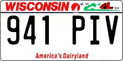 WI license plate 941PIV