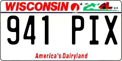 WI license plate 941PIX