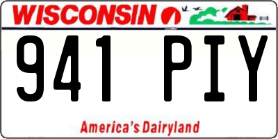 WI license plate 941PIY