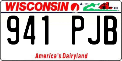 WI license plate 941PJB