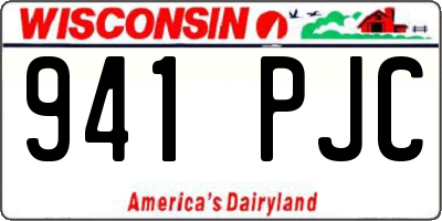 WI license plate 941PJC