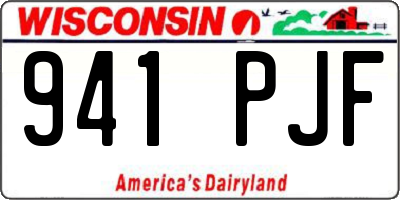 WI license plate 941PJF