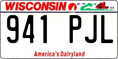 WI license plate 941PJL