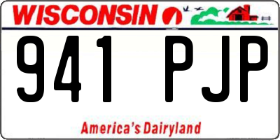 WI license plate 941PJP