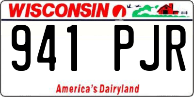 WI license plate 941PJR