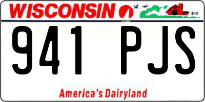 WI license plate 941PJS