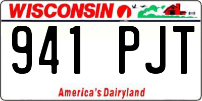 WI license plate 941PJT